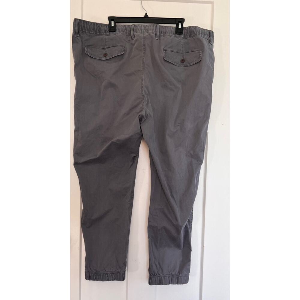 Lands End Mens Casual Pants Gray Pockets Flat Front Drawstring Stretch XXL 44-46 - Picture 2 of 9